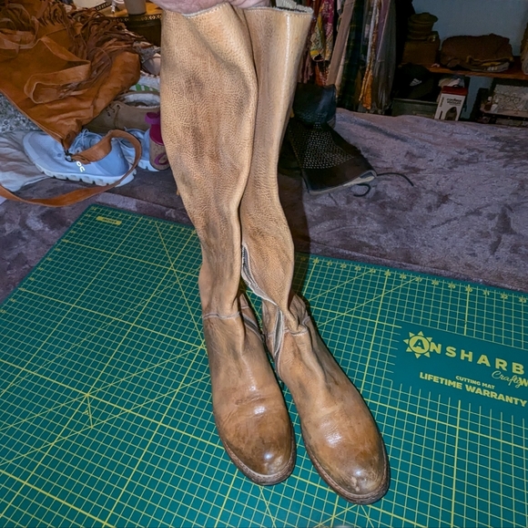 Beautiful Bed Stu boho boots wide calf, size 10, tan - Picture 7 of 7